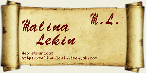 Malina Lekin vizit kartica